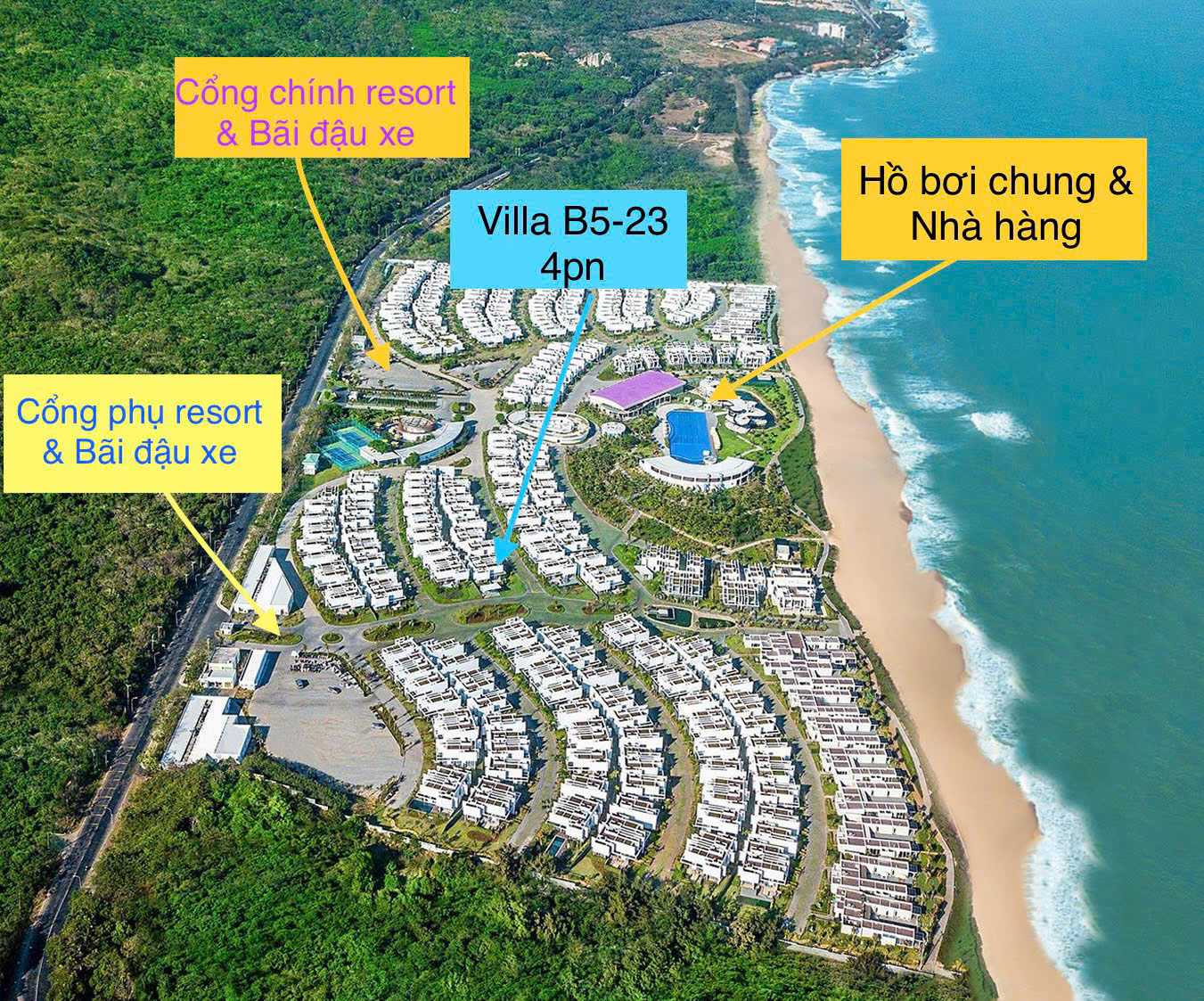 Villa 4 phòng - Oceanami Long Hải